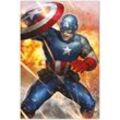 Poster marvel captain america under fire