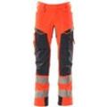 Mascot - Hose mt Knietaschen, ultimate stretch Gr. 76C47, Hi-vis rot/schwarzblau