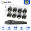 Annke - 5MP Überwachungskamera Set Aussen,8CH nvr 8×Kamera Intelligente Dual Licht,2 WegeAudio,Nachtsicht, Bewegungserkennung, Videoüberwachungsset