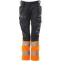 Hose mit Knietaschen 19678-236-01014 Gr. 82C48 schwarzblau/hi-vis orange - Mascot