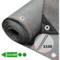 Vounot - Zaunblende 1×20m, Sichtschutz Zaun 230 g/m² hdpe Schattiernetz, Grau