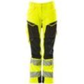 Damen-Hose mit Knietaschen 19078-511-1709 Gr. 34 hi-vis gelb/schwarz - Mascot