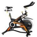 Speedbike BH FITNESS "Indoorbike Duke Magnetic H926", orange (schwarz, orange, weiß, silberfarben), FahrradtrainerB:63cm H:117cm L:104cm, Schwungmasse ca. 20 kg, B:63cm H:117cm L:104cm