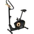 Ergometer CHRISTOPEIT SPORT "ET 3.1", schwarz (schwarz, holzlook), Fahrradtrainer, ohne Unterlegmatte, Schwungmasse ca. 7 kg, 32 Widerstandsstufen, B:48cm H:132cm L:94cm