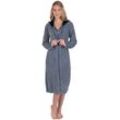 Damenbademantel WEWO FASHION "6039" Hausmäntel Gr. S L: 110cm, blau (navy patterned) leichte Badejacke