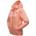 Kapuzensweatshirt NAVAHOO "Cremetörtchen" Gr. M (38), rot (apricot) Damen Sweatshirts weicher Hoodie mit dicken Tunnelzugkordeln