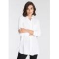 Longbluse OTTO PRODUCTS, Damen, Gr. 42, weiß, Web, Obermaterial: 100% Viskose (LENZING ECOVERO), feminin, figurumspielend hüftbedeckend, Blusen