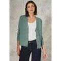 Cardigan CECIL Gr. L (42), iced salvia grün melange, Damen, 37% Baumwolle, 34% Polyacryl, 26% Polyester, 3% Elasthan, unifarben, Strickjacken, mit V-Ausschnitt