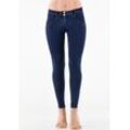 Jeggings FREDDY "WRUP2RC002ORG", Damen, Gr. S (36), N-Gr, bunt (dunkelblau, gelb), Stoff, Obermaterial: 84% Baumwolle, 16% Elasthan, casual, lang, Hosen, mit Lifting & Shaping Effekt