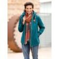 Anorak CASUAL LOOKS Gr. 48, blau (petrol), Damen, 100% Polyester, Wattierung:100% Polyester, unifarben, Jacken