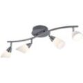 Led Deckenleuchte Spotleiste Wohnzimmerleuchte Deckenlampe, mit verstellbaren Spots, 4x 3W 4x 240lm 3000K, LxH 60 x 13 cm