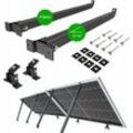 NuaSol Balkonkraftwerkhalterung 2er Set Verstellbare Solarpanel Halterung für PV-Anlagen 4 Stück Neigungswinkel 30-60° Länge einstellbar 700-1291 mm