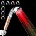 Lablanc - Duschkopf, 7 LED-Farbwechsel, LED-Duschkopf, Badezimmer, Spa – Hochdruck-Wassereinsparung – hohe Filtration mit drei Stufen zur