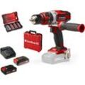 EINHELL Akku-Schlagbohrschrauber "»TE-CD 18/48 Li-i Kit«" Power X-Change, Inkl. 2 Akkus, Koffer und Zubehör, Bohrmaschinen, rot (rot,schwarz)B:215mm H:197mm L:223mm