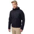 Strickfleecejacke JACK WOLFSKIN "KAMINFEUER", Herren, Gr. S, blau (schwarz navy), Strick, Fleece, Obermaterial: 100% Polyester, sportlich, hoch geschlossener Ausschnitt, Jacken