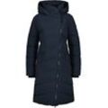 Winterjacke ALIFE & KICKIN "Damen NimaAK A" Gr. XS, blau (marine) Damen Jacken in Wickeloptik mit abnehmbarer Kapuze und gefütterten Fronttaschen