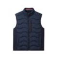 TOM TAILOR Herren Hybrid Steppweste, blau, Uni, Gr. S