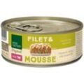 REAL NATURE Filet & Mousse Adult Huhn & Pute mit Leinöl 24x85 g