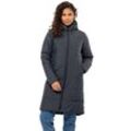 Steppmantel JACK WOLFSKIN "DEUTZER" Gr. XL (46), grau (phantom), Damen, Obermaterial: 100% Polyester, Mäntel