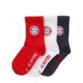 FC Bayern Crew Socken 3er-Set - Mehrfarbig - Kinder