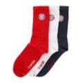 FC Bayern Crew Socken 3er-Set - Mehrfarbig