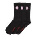 FC Bayern Crew Socken 3er-Set - Schwarz