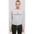 Sweatshirt F4NT4STIC "Schneeflocke Winter Lappland", Damen, Gr. XS, grau (erdgrau), Obermaterial: 65% Baumwolle, 35% Polyester, casual, oversize, Rundhals, Langarm ohne Bündchen, Sweatshirts, Weihnachten, Geschenk, Logo