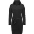 Sweatkleid RAGWEAR "Babett Dress Intl." Gr. L (40), Normalgrößen, grau (dunkelgrau) Damen Kleider warmes Winterkleid mit breitem Rollkragen