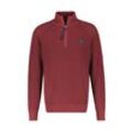 Troyer LERROS "LERROS Stricktroyer für Herren, grob gerippt" Gr. L, rot (deep garnet rot) Herren Pullover