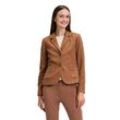 Kurzblazer BETTY BARCLAY "Betty Barclay Wollblazer mit aufgesetzten Taschen", Damen, Gr. 48, braun (thrush), Obermaterial: 75% Polyester, 25% Wolle. Futter: 100% Polyester., modisch, tailliert normal, Langarm, Blazer, Material