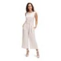 Overall BETTY & CO "Betty Co Jumpsuit ohne Arm" Gr. 38, Normalgrößen, rosa (altrosa) Damen Overalls Falten