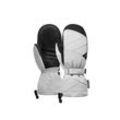 Fäustlinge REUSCH "Sonja R-TEX XT Mitten", Damen, Gr. 6,5, grau (grau, schwarz), 70% Polyester, 20% Leder, 5% Elasthan, mehrfarbig, feminin, Handschuhe, extra warm, wasserdicht und atmungsaktiv