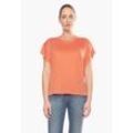 T-Shirt LE TEMPS DES CERISES Gr. L, orange (koralle) Damen Shirts in meliertem Design