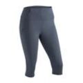 Caprihose MAIER SPORTS "Arenit Capri W", Damen, Gr. 44, Normalgrößen, blau (graublau), 79% Polyester (recycelt), 21% Elasthan, Hosen, Damen 3/4 Wanderhose, elastische Outdoor Tight, Trekking-Hose