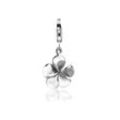 Charm-Einhänger NENALINA "Anhänger Frangipani Blüte Flower 925 Silber", silber, Charms, Damen, ohne Stein, Silber 925 (Sterlingsilber)