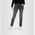 Stretch-Jeans MAC "Melanie", Damen, Gr. 36, Länge 32, grau (grau wash), Denim/Jeans, Obermaterial: 92% Baumwolle, 6% Polyester, 2% Elasthan, feminin, figurbetont normal, Jeans, Gerade geschnitten, Topseller