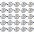 Einfeben - swanew Led Einbaustrahler 230V Deckenspots Led Spots 20pcs 3W Kaltweiß Einbauspot für Wohnzimmer, Bad, Küche, Flur, Schlafzimmer