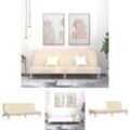 The Living Store - Schlafsofa 2-Sitzer Creme Stoff - Sofas - Creme