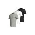 T-Shirt ADIDAS SPORTSWEAR ""Active Flex Cotton"" Gr. S (4/48), bunt (908, grau, weiß, schwarz) Herren Shirts mit Rundhalsausschnitt