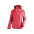 Outdoorjacke MAIER SPORTS "Partu rec W", Damen, Gr. 44, rot (hellrot), 100% Polyester (50% Recycelt), Jacken, Damen Funktionsjacke, wasserdichte Regenjacke mit Kapuze, Wanderjacke