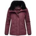 Winterjacke NAVAHOO "Frostii XIV" Gr. L (40), rot (weinrot) Damen Jacken modische Winter Steppjacke mit Kunstfellkragen