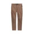 TOM TAILOR DENIM Herren Regular Tapered Cargo Hose, braun, Uni, Gr. M