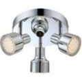 Led Decken Leuchte Chrom Spot Strahler Rondell verstellbar Wohn Zimmer Beleuchtung Design Lampe Globo 56213-3