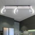 Led Spotleiste schwenkbar Deckenleuchte Chrom Modern Deckenlampe 3 Flammig, 3x led 5W 350Lm warmweiß, l 60 cm