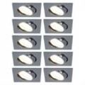 10er Set led Einbau Decken Strahler Schlaf Zimmer Spot Lampen beweglich dimmer Küchen Leuchten rund