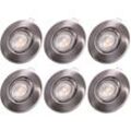 6x LED Decken Einbau Leuchten nickel Strahler Flur Wohn Schlaf Zimmer Spot Lampe rund beweglich Karton beschädigt