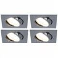 4er Set led Einbau Decken Lampen Chrom Ess Zimmer Spot Strahler beweglich dimmer