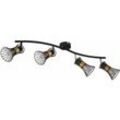 Etc-shop - Decken Leuchte dimmbar schwarz gold Spot Strahler schwenkbar Fernbedienung Lampe im Set inkl. rgb led Leuchtmittel