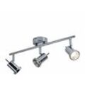 Etc-shop - Deckenleuchte 3 Flammig led Deckenlampe Lichtschiene Deckenstrahler mit beweglichen Spots, Strahler schwenkbar, 3x led 5W 400lm warmweiß,