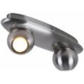 Etc-shop - Deckenleuchte Spotleuchte Lampe Deckenlampe Wohnzimmerleuchte Schlafzimmer, Spots beweglich 2 flammig, Metall silber, 2x GU10, l 32cm